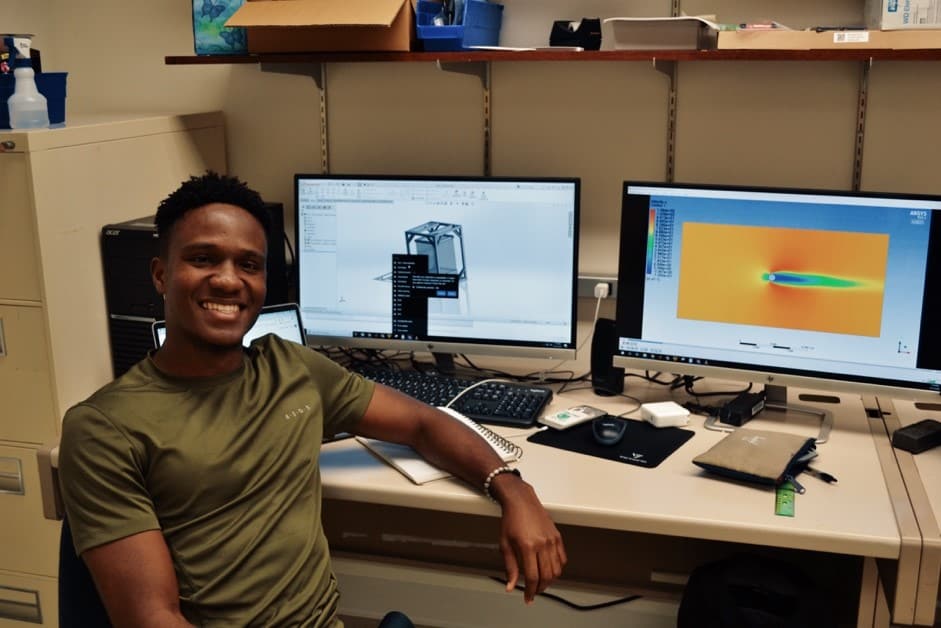 Kieran in computer lab
