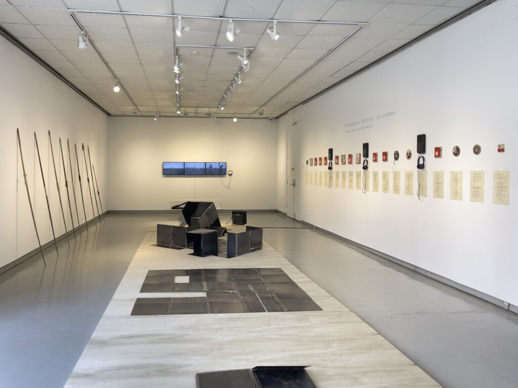 image of the art installation “The Aesthetics of Information”: No Olvidaremos in the Widener Gallery