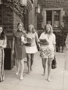 Women students on campus, 1969.