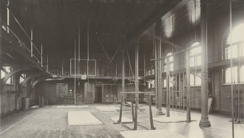 Trinity College Summit Campus: Alumni Hall Gymnasium (1887-1967), Interior view