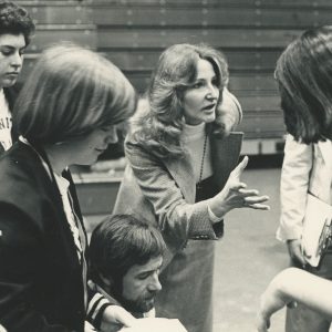 Coach Robin Sheppard speaks to her players