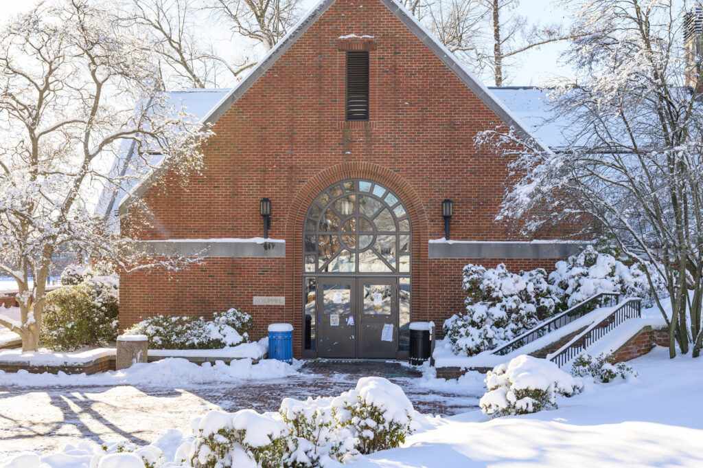 Bistro patio in the winter