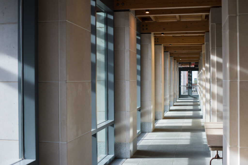 Front hallways in the Borges Admissions Center