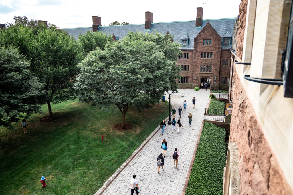 View of the Long Walk from a Seabury window