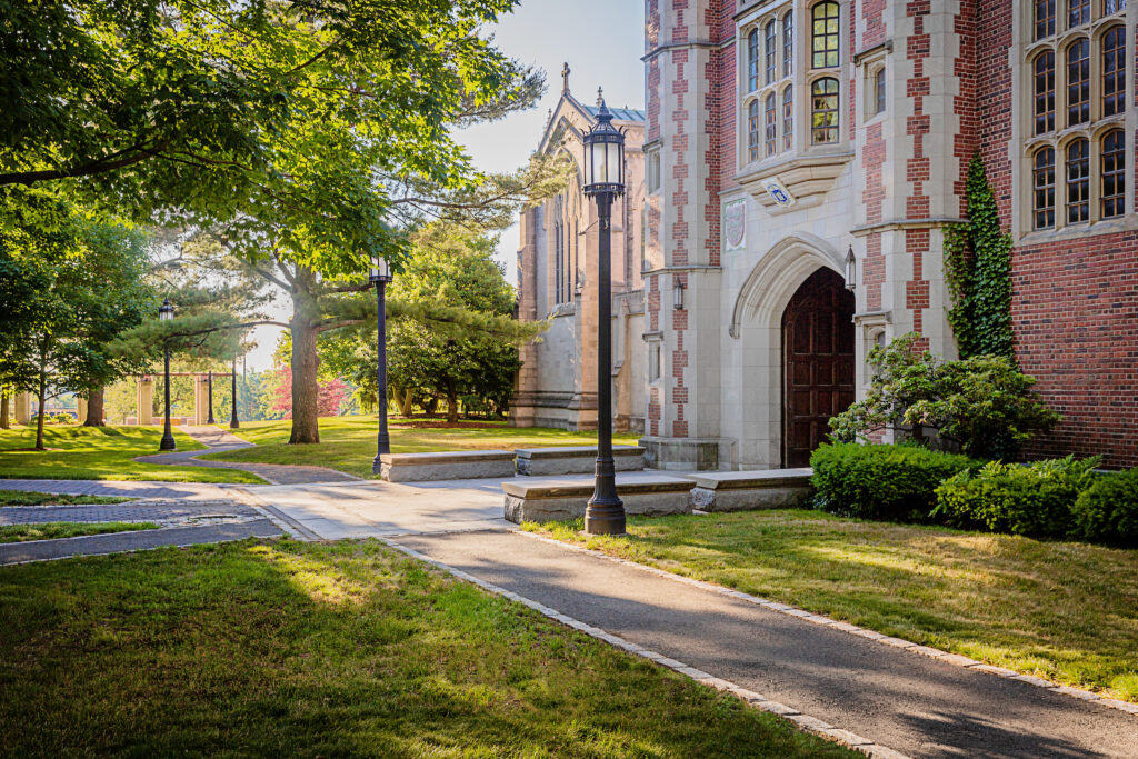 Sidewalks in front of Downes Memorial Arch