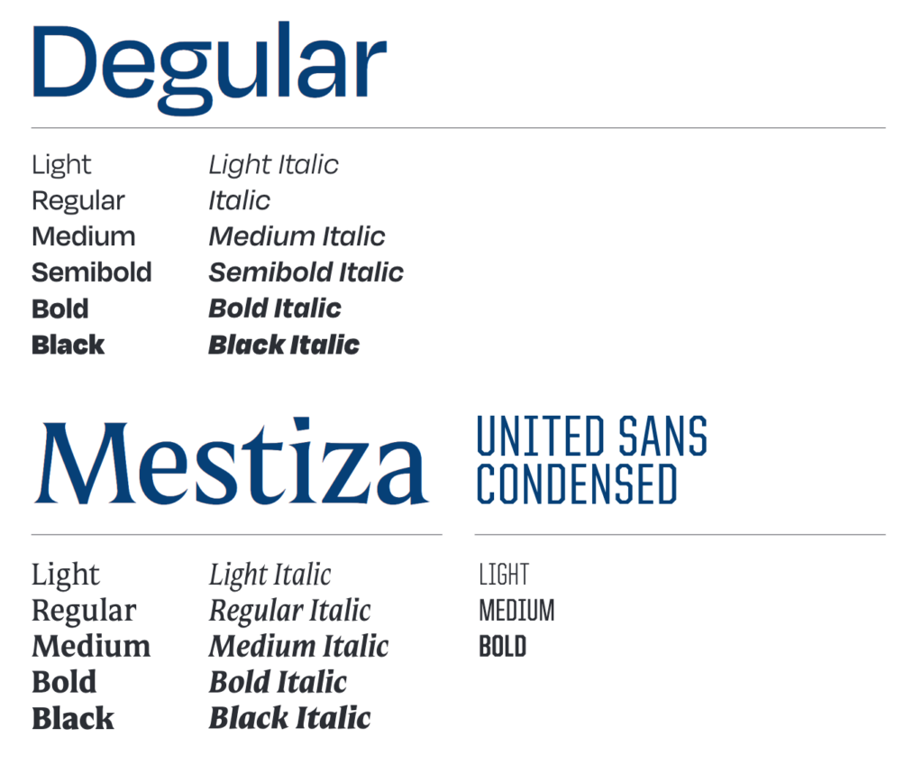 Typeface examples