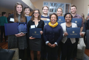 students with the president