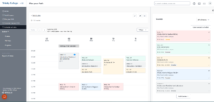 image of calendar view of classes