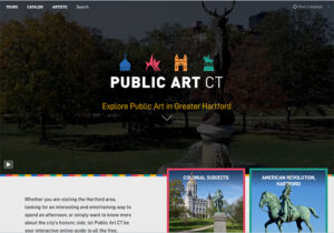 Screenshot of the Public Art website