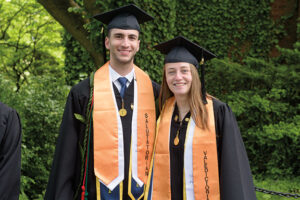 Salutatorian Jacob Samuel Wolf Borgida ’23 and valedictorian Keelyn McNamara ’23