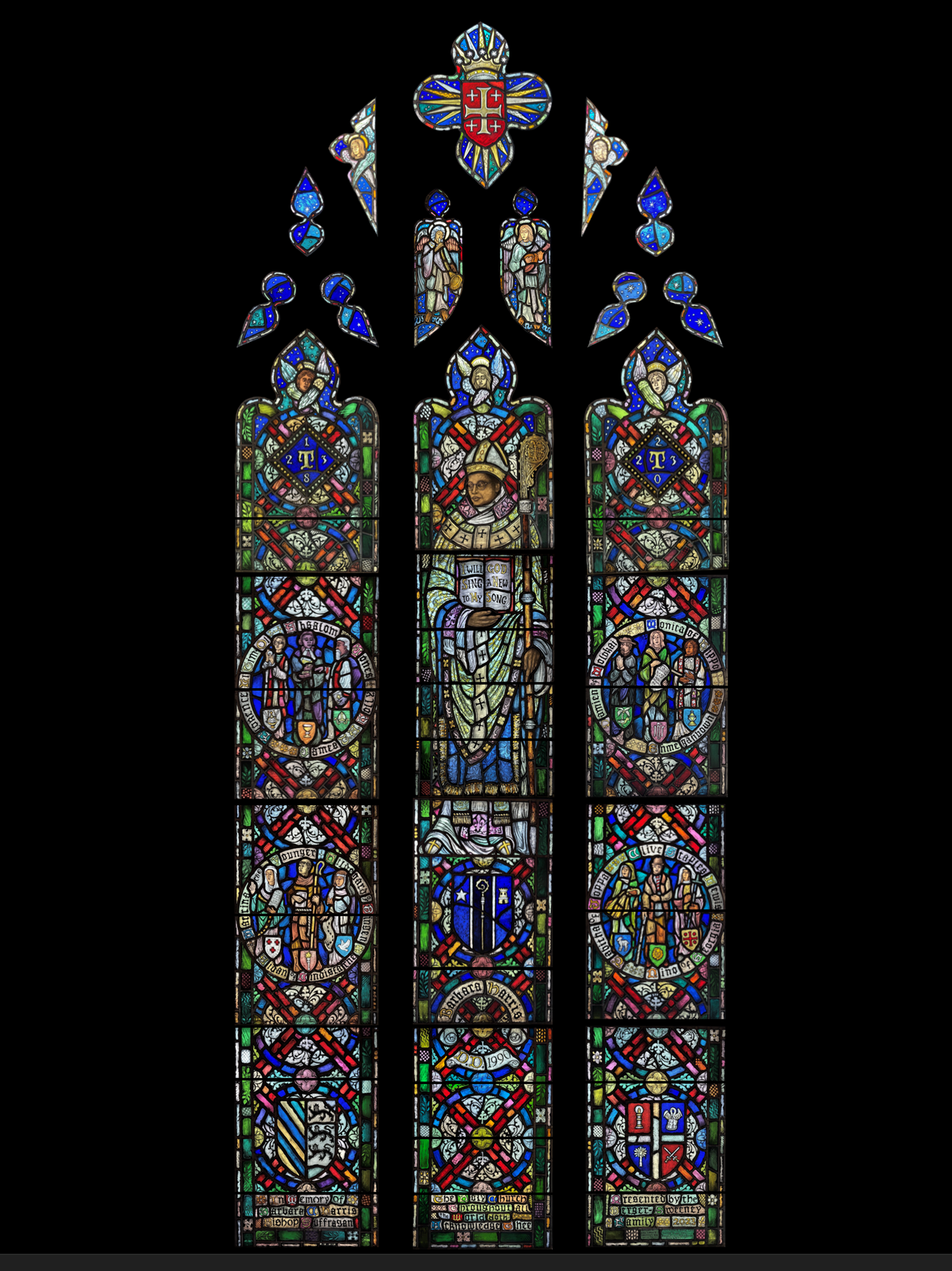 Romanesque Stained Glass Window Art And Church 1900