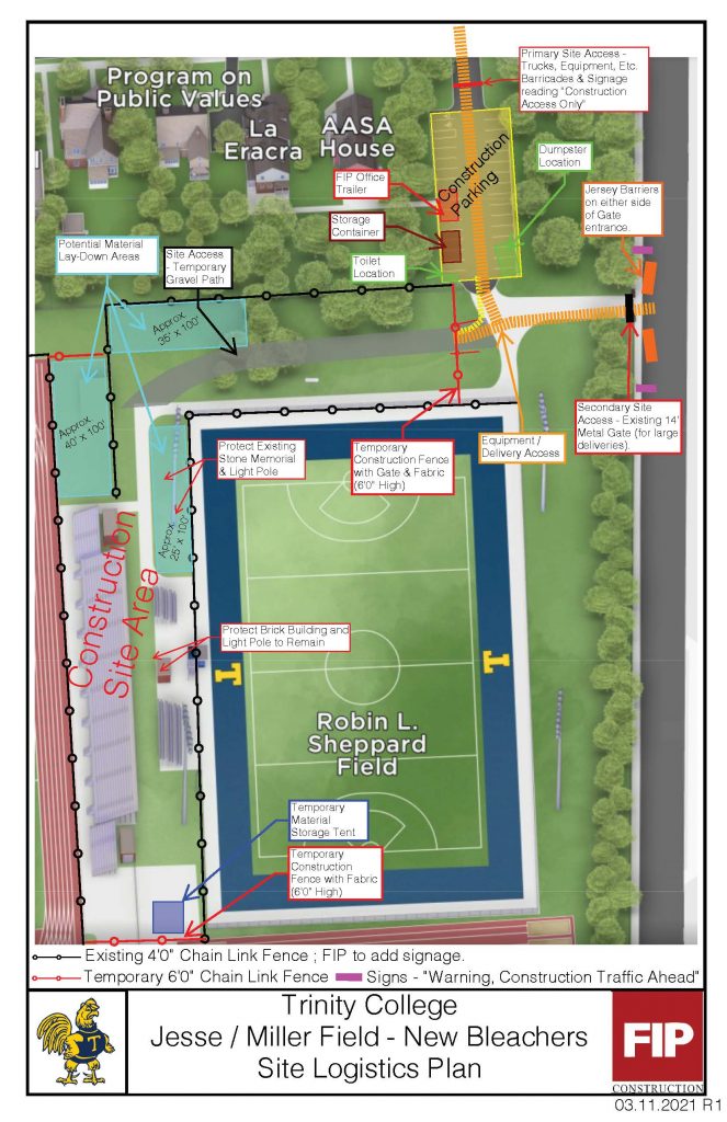 Logistics plan of Jessee/Miller Field