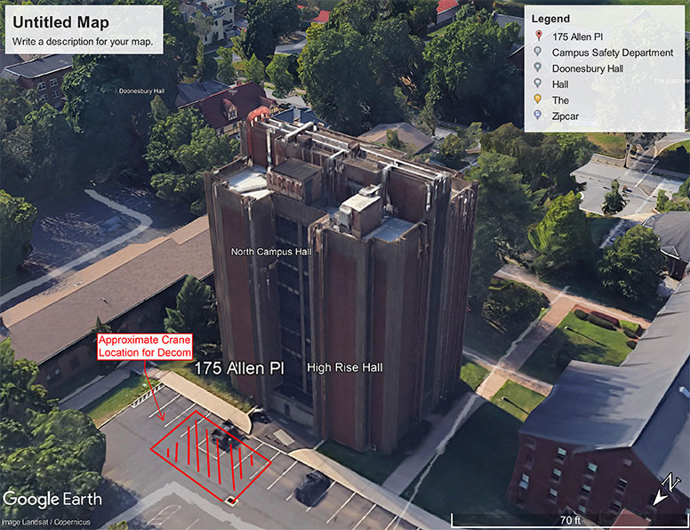 high rise parking lot closure