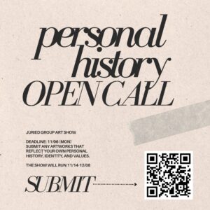 poster for the open call for arts submissions
