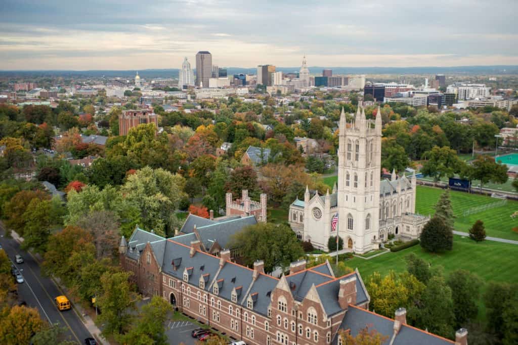 Trinity with Hartford in the background