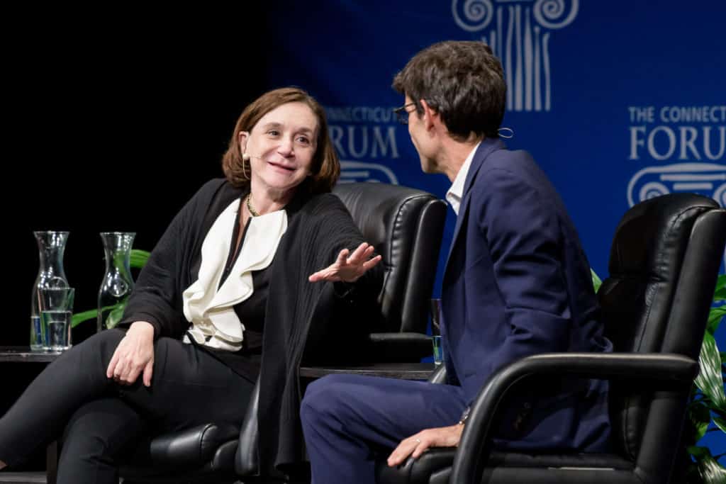 Sherry Turkle and Nicholas Thompson at the Connecticut Forum