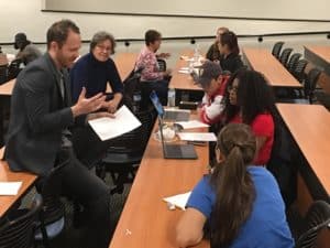 Faculty Fellows from Trinity's Center for Academic Advising meet with students