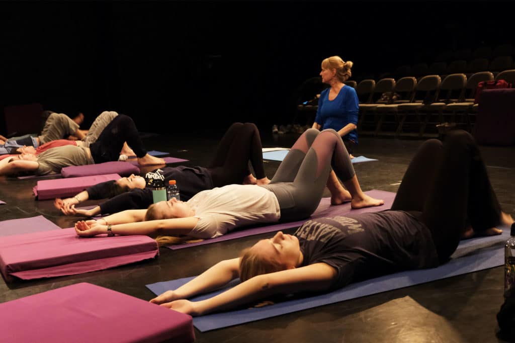 Yoga class during J-Term