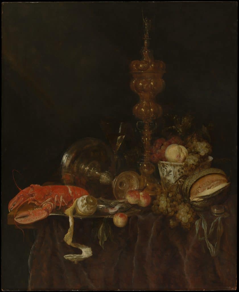 “Still Life with Lobster and Fruit,” by Abraham van Beyeren