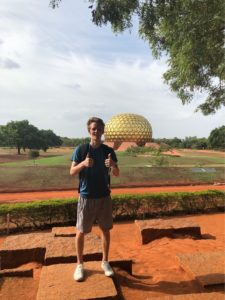 Robin Bartlett ’22 in Auroville, India. 