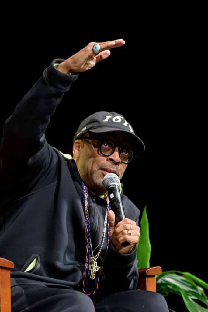 Director Spike Lee talks about his films at the Connecticut Forum event hosted by Trinity College.