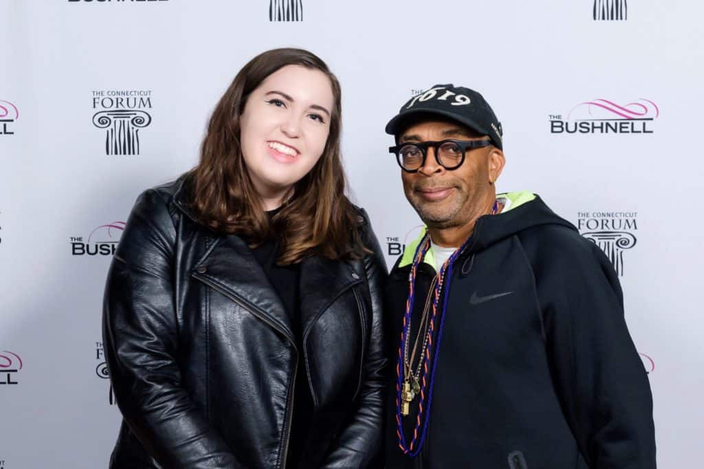 Film studies major Kyra Lyons ’20 met director Spike Lee backstage after the program.