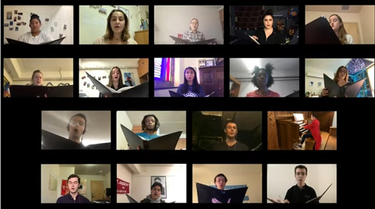 The Chapel Singers Zoom practice