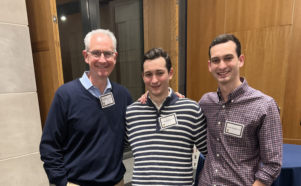 Tim Hoeffner P’21, ’23 with his sons Colin Hoeffner ’23 and Grant Hoeffner ’21.