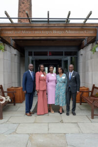 Photo left to right: Peter L. Borges ’80 Joaquina Borges King, who attended Wesleyan University Francesca Borges Gordon ’82 Maria Borges Correia ’85 Francisco L. Borges ’74