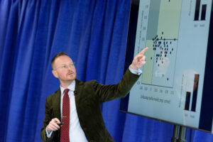 Michael A. Grubb, associate professor of psychology, shares his research as part of the 2023 Shirley G. Wassong Lecture.