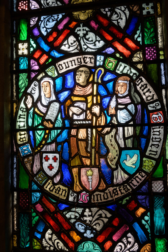 Chapel stained glass window gift from Joanne Berger-Sweeney