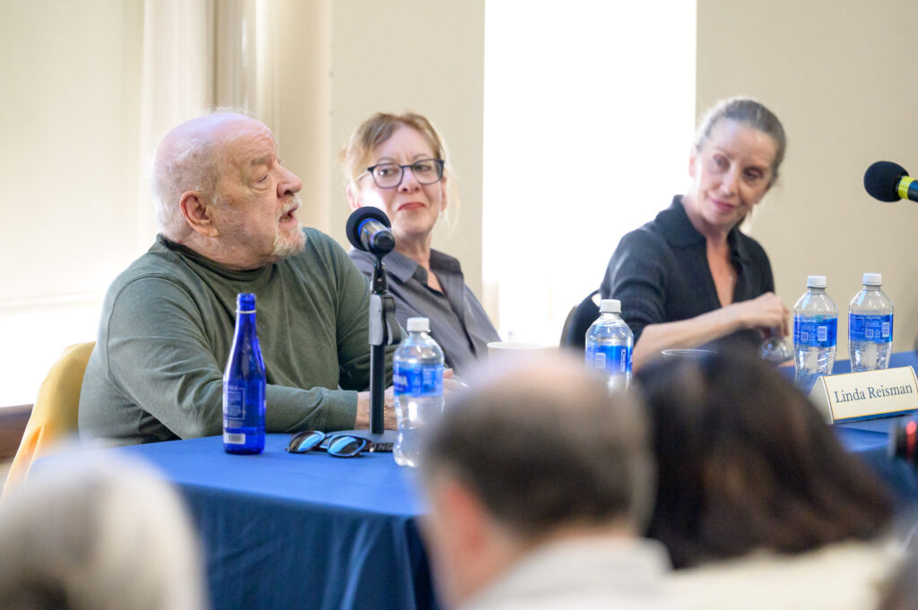 Filmmakers Paul Schrader, Linda Reisman, and Caerthan Banks participate in the panel discussion. Photo by Nick Caito.
