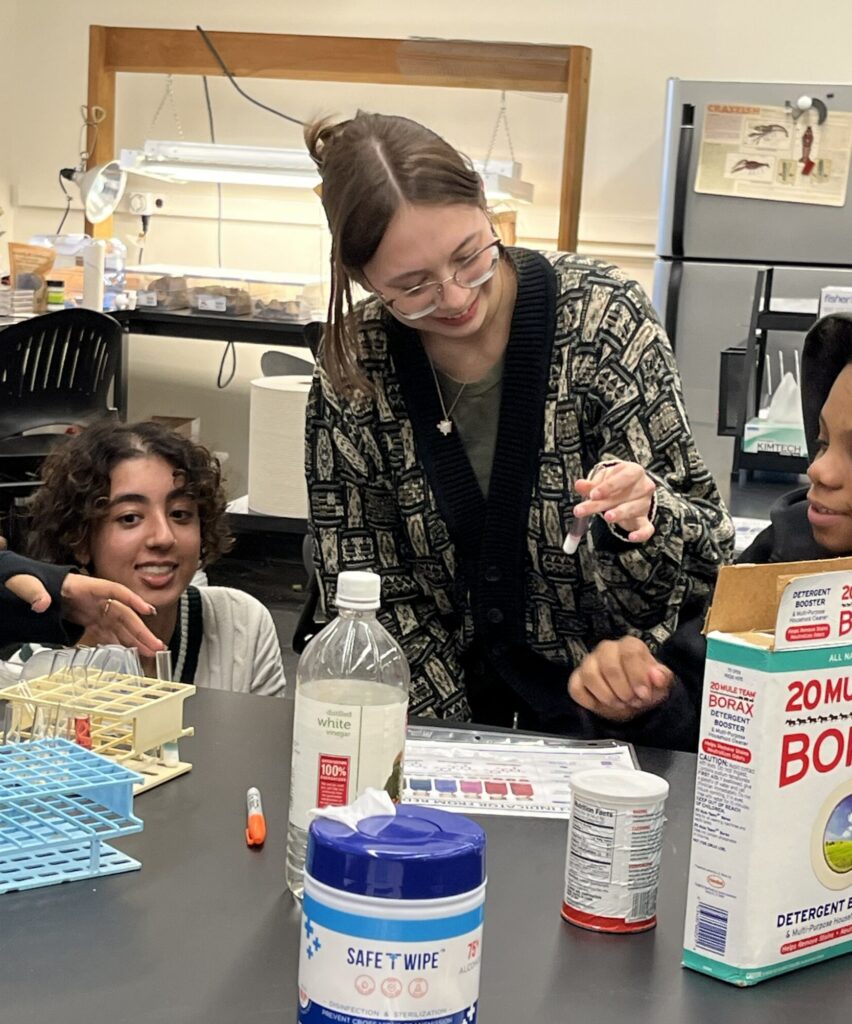 Students from Hartford Magnet Trinity College Academy (HMTCA) took part in a STEM workshop. Photo courtesy of Sarah A. Raskin. 