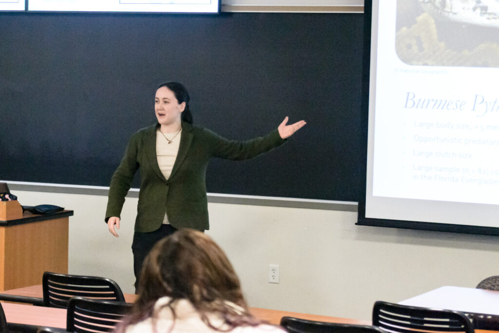 Assistant Professor of Biology Rachel Keefe. Photo by Fiona Cunningham ’28.