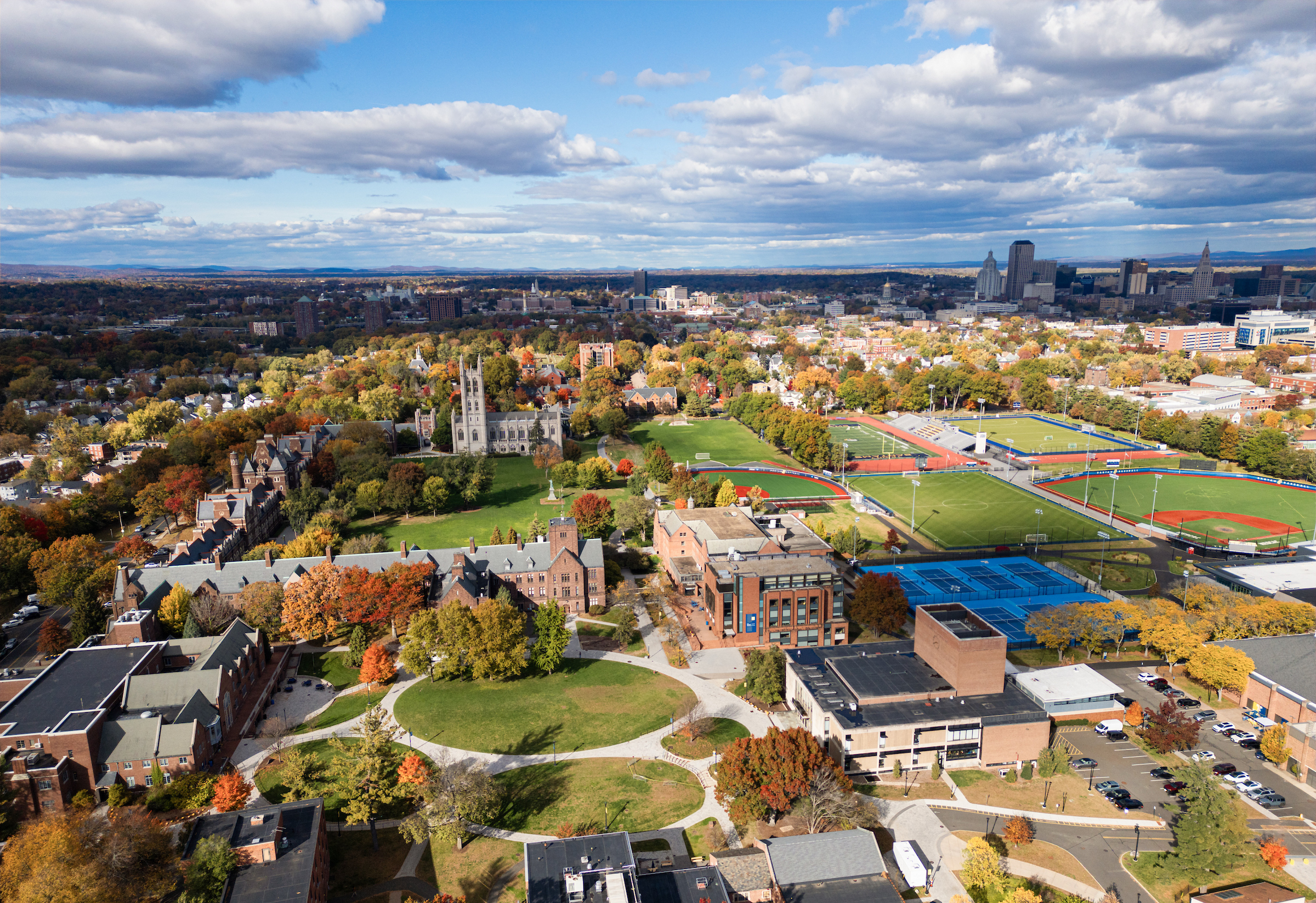 Aerial view of the Hartford campus