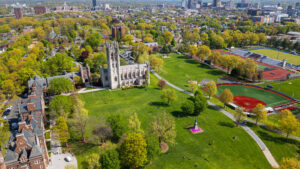 Aerial view of the Hartford campus