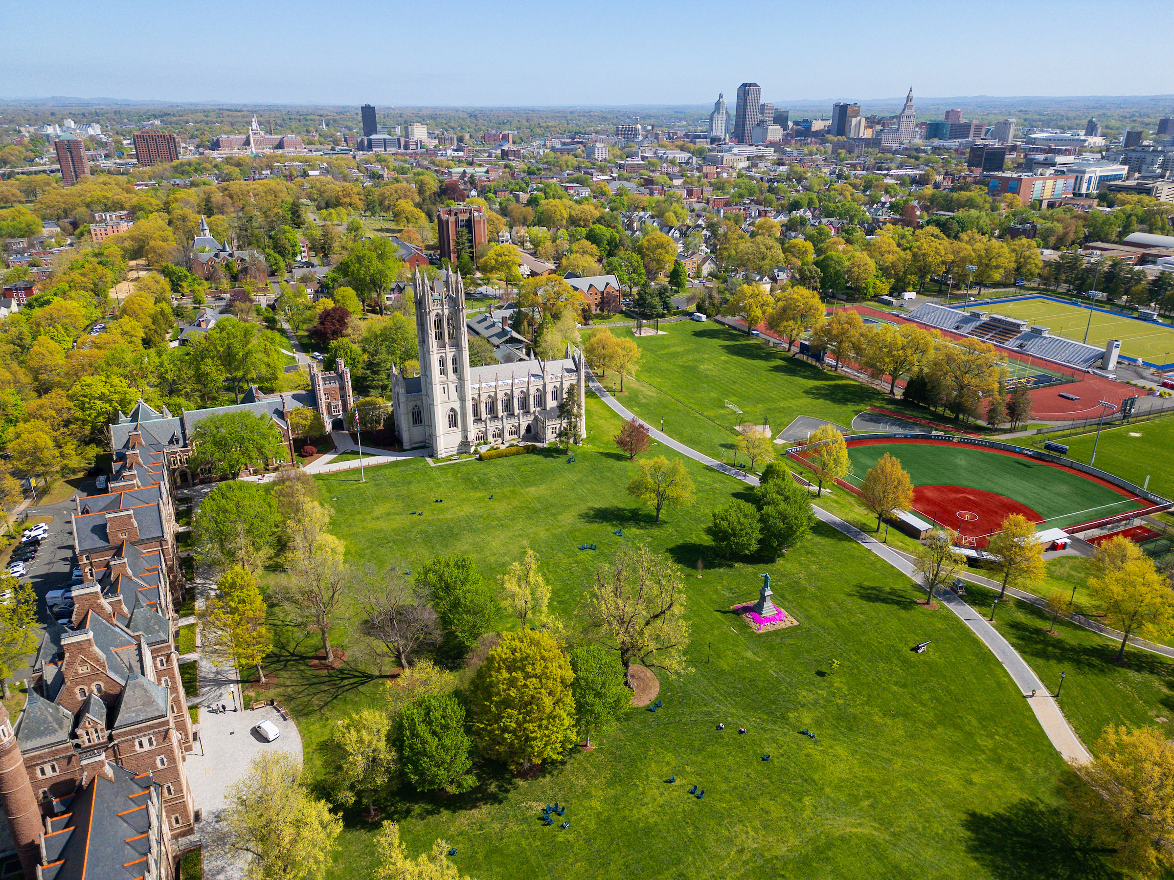 Aerial view of the Hartford campus