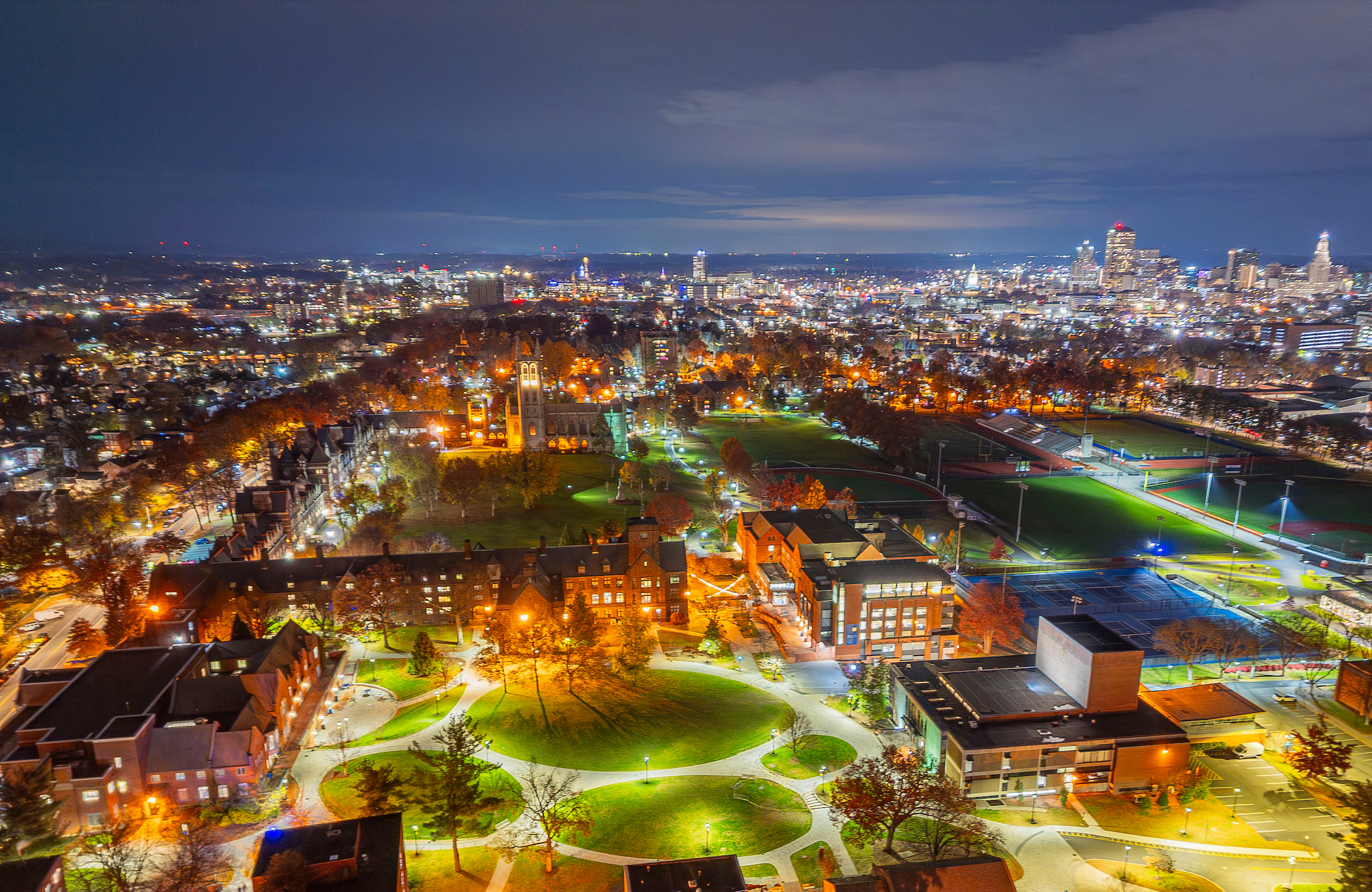Aerial view of the Hartford campus