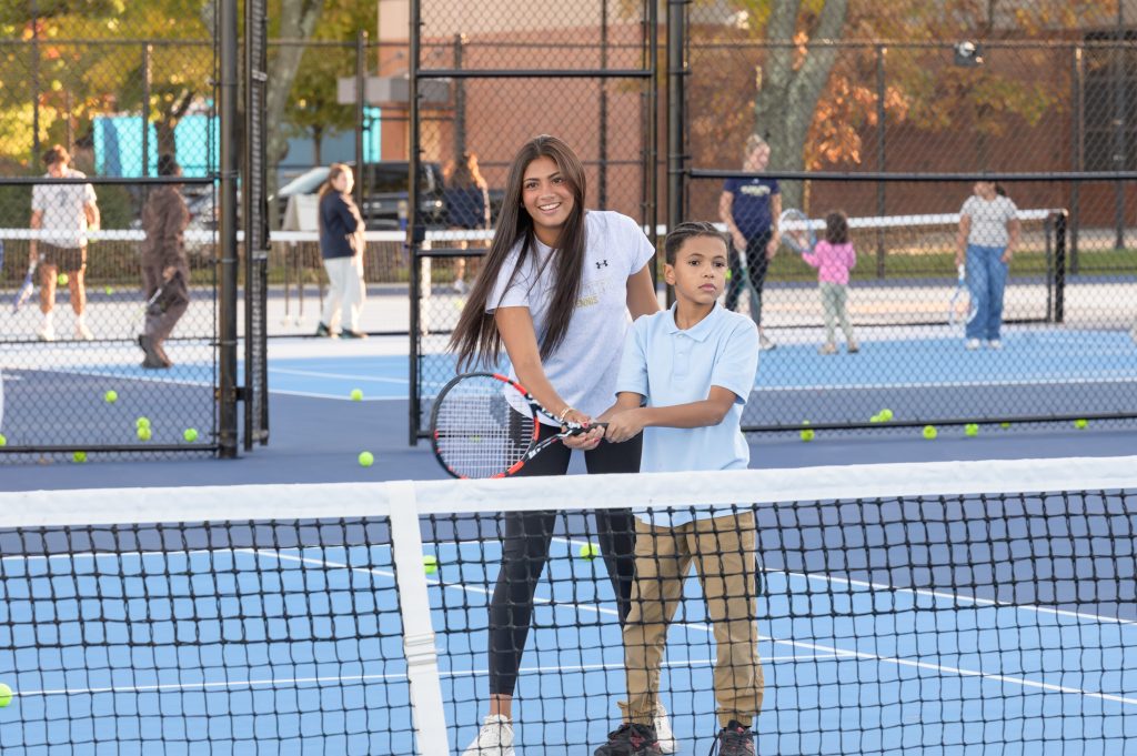 Boys & Girls Clubs tennis clinic; new tennis courts Fall 2026